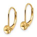 14k 7-7.5mm Pearl Leverback Earring Mounting (No Stone Included)