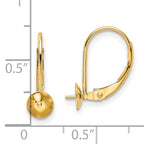 14k 7-7.5mm Pearl Leverback Earring Mounting (No Stone Included)