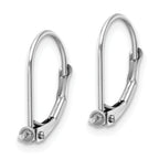 14k White Gold 5-5.5mm Pearl Leverback Earring Mounting (No Stone Included)