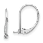 14k White Gold 5-5.5mm Pearl Leverback Earring Mounting (No Stone Included)
