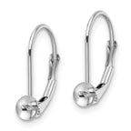 14k White Gold 7-7.5mm Pearl Leverback Earring Mounting (No Stone Included)