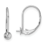 14k White Gold 7-7.5mm Pearl Leverback Earring Mounting (No Stone Included)