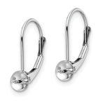 14k White Gold 8-8.5mm Pearl Leverback Earring Mounting (No Stone Included)