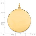 14k Plain .035 Gauge Round Engravable 28mm Disc Charm