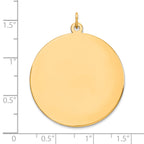 14k Plain .027 Gauge Round Engravable 32mm Disc Charm
