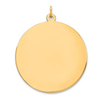 14k Plain .018 Gauge Round Engravable 32mm Disc Charm