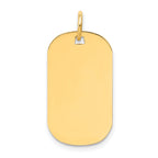 14k Plain .009 Gauge Engraveable 23x13mm Dog Tag Disc Charm