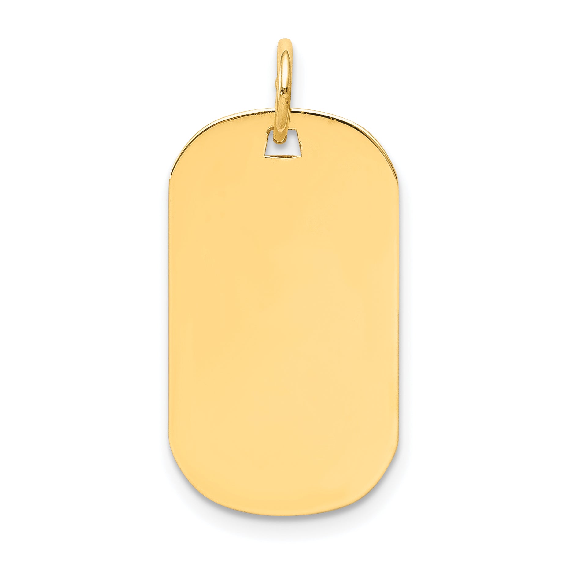 14K Plain .018 Gauge Engraveable Dog Tag Disc Charm Secondary image