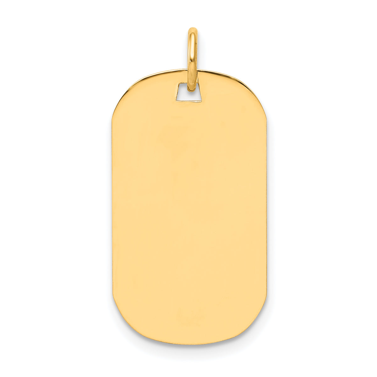 14k Plain .009 Gauge Engraveable 24x14mm Dog Tag Disc Charm