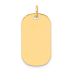 14k Plain .027 Gauge Engraveable 24x14mm Dog Tag Disc Charm