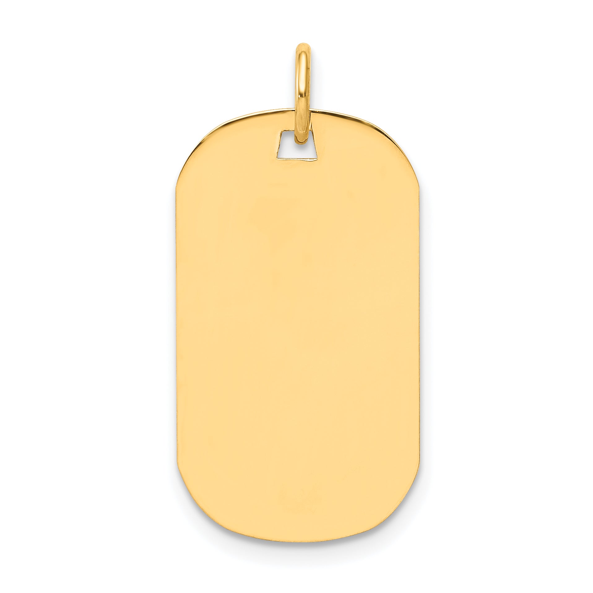 14K Plain .013 Gauge Engraveable Dog Tag Disc Charm Secondary image