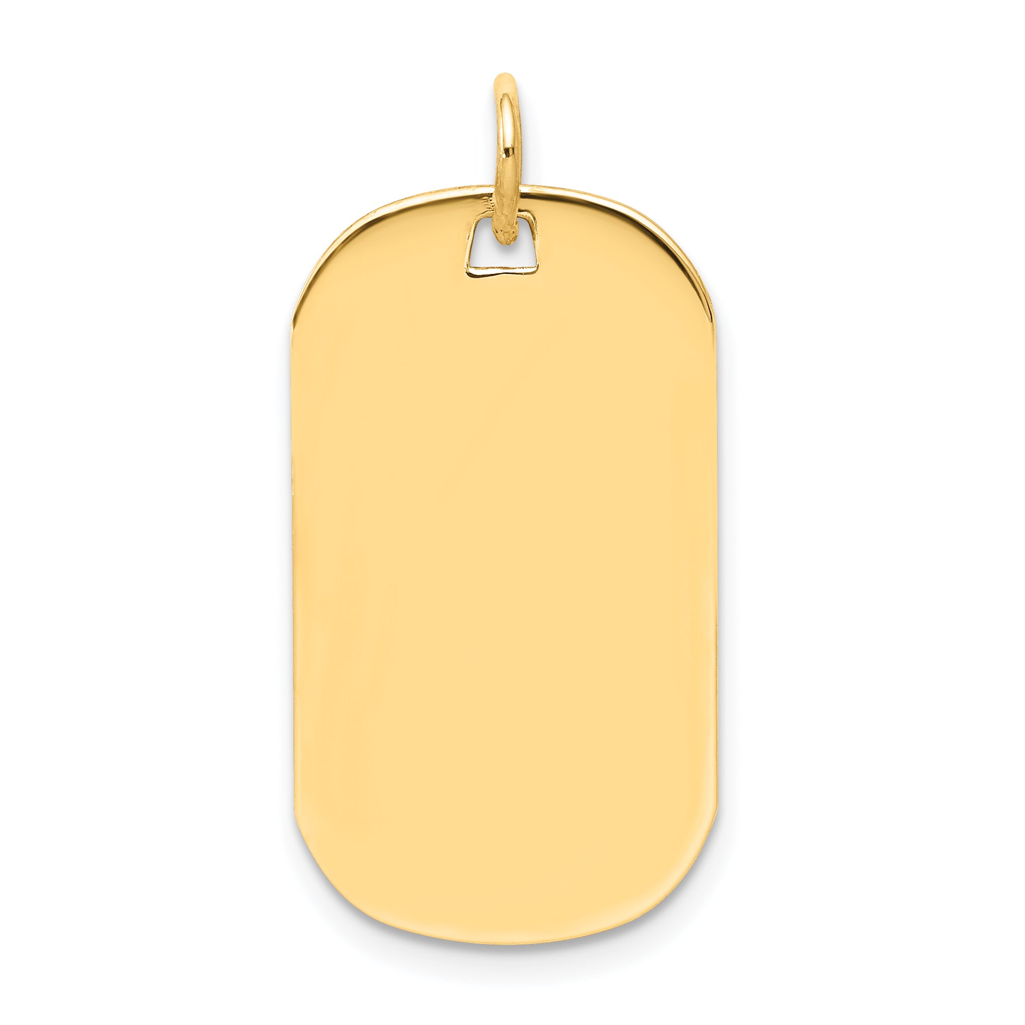 14K Plain .018 Gauge Engraveable Dog Tag Disc Charm Secondary image