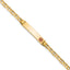 14K Medical Solid Chain/Solid Plate 26x5mm Off-Center Red Enamel Anchor Link 8 inch ID Bracelet