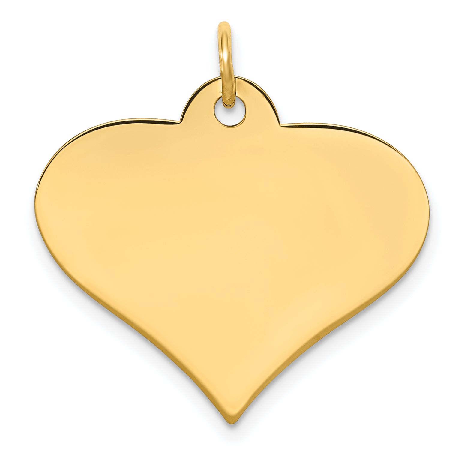 14K Plain .013 Gauge Engraveable Heart Disc Charm Secondary image