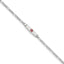 14k White Gold Medical Semi-Solid Chain/Solid Plate 20x5mm Soft Diamond Shape Centered Red Enamel Figaro Link 6 inch Baby/Child ID Bracelet
