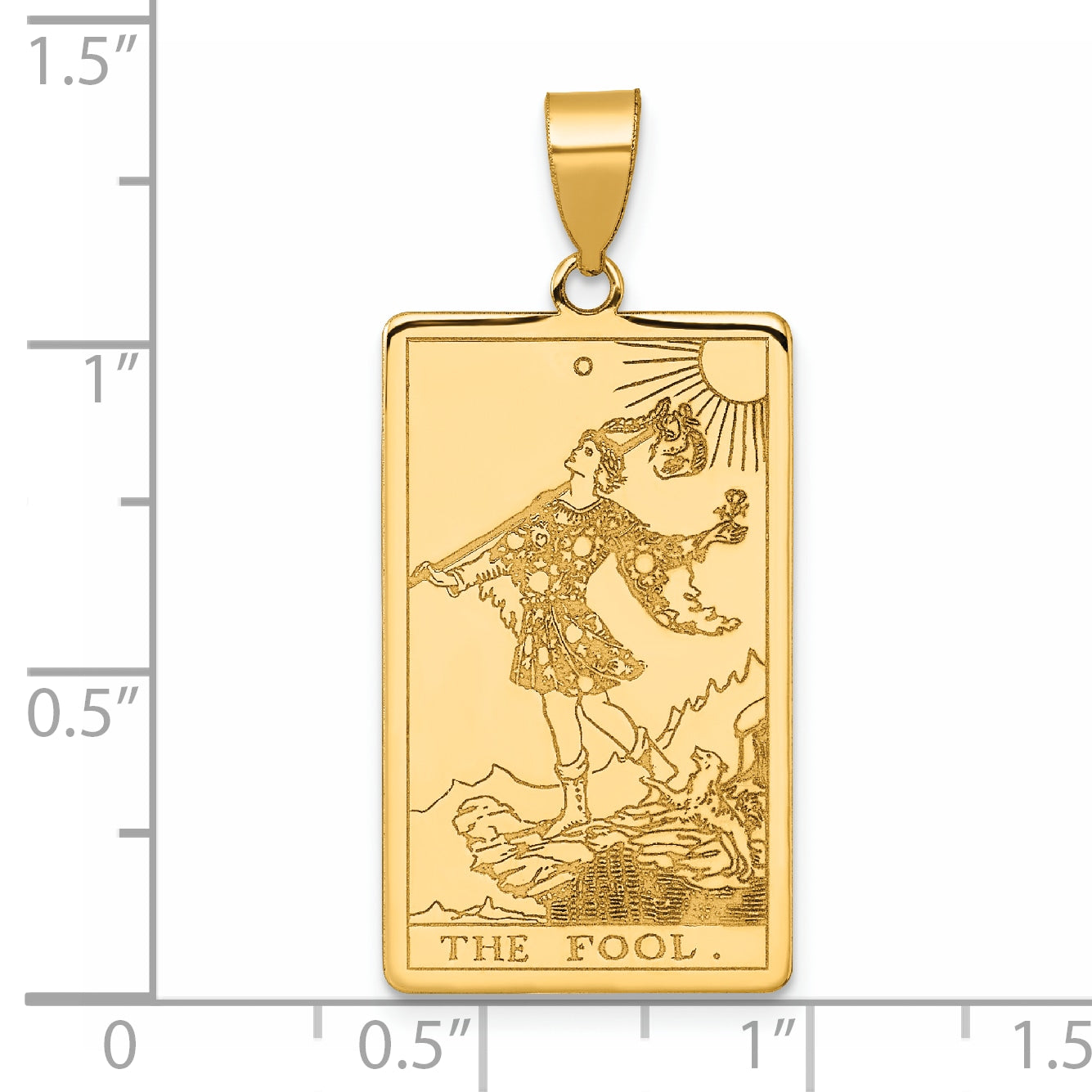 14ky The Fool Tarot Card Pendant