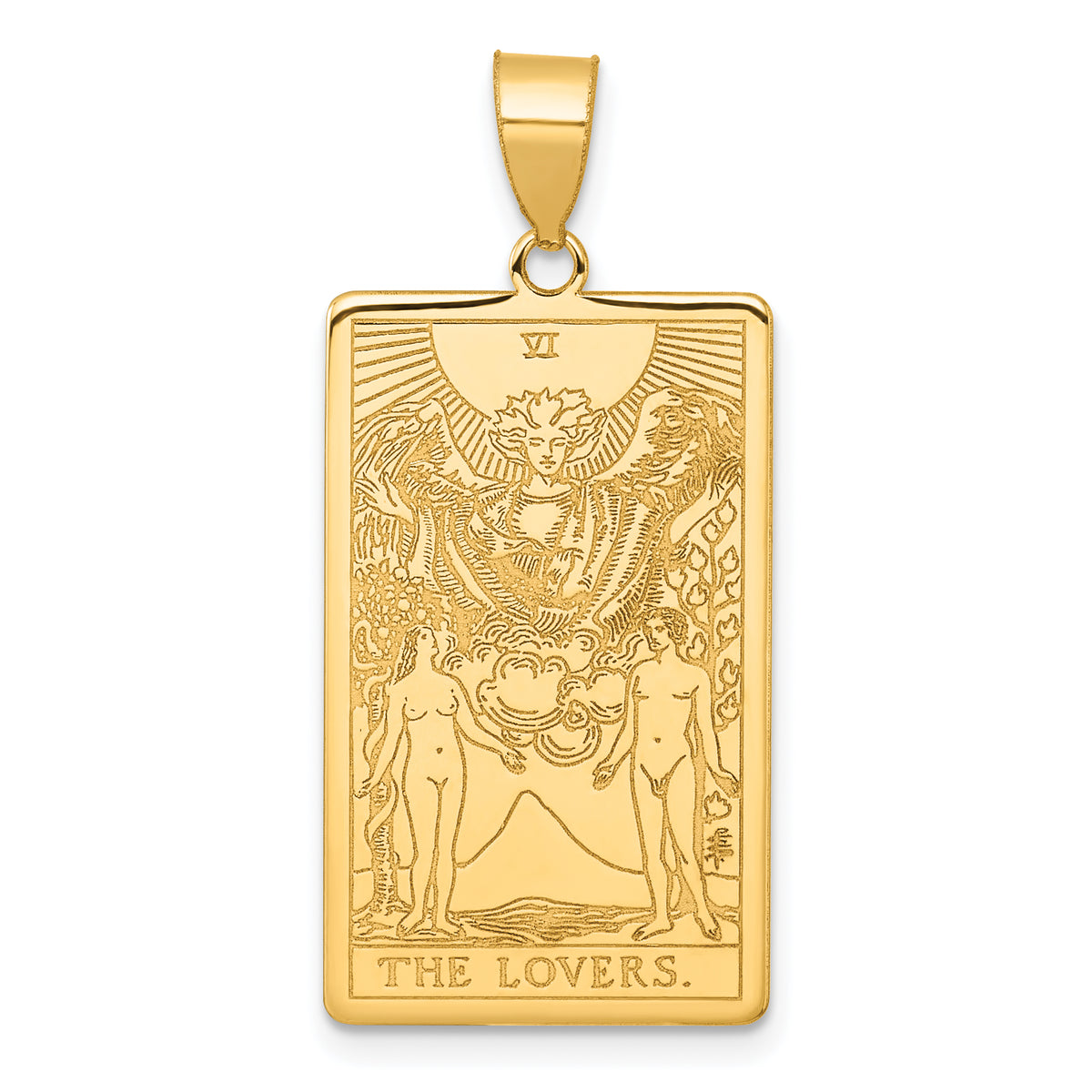 14ky The Lovers Tarot Card Pendant