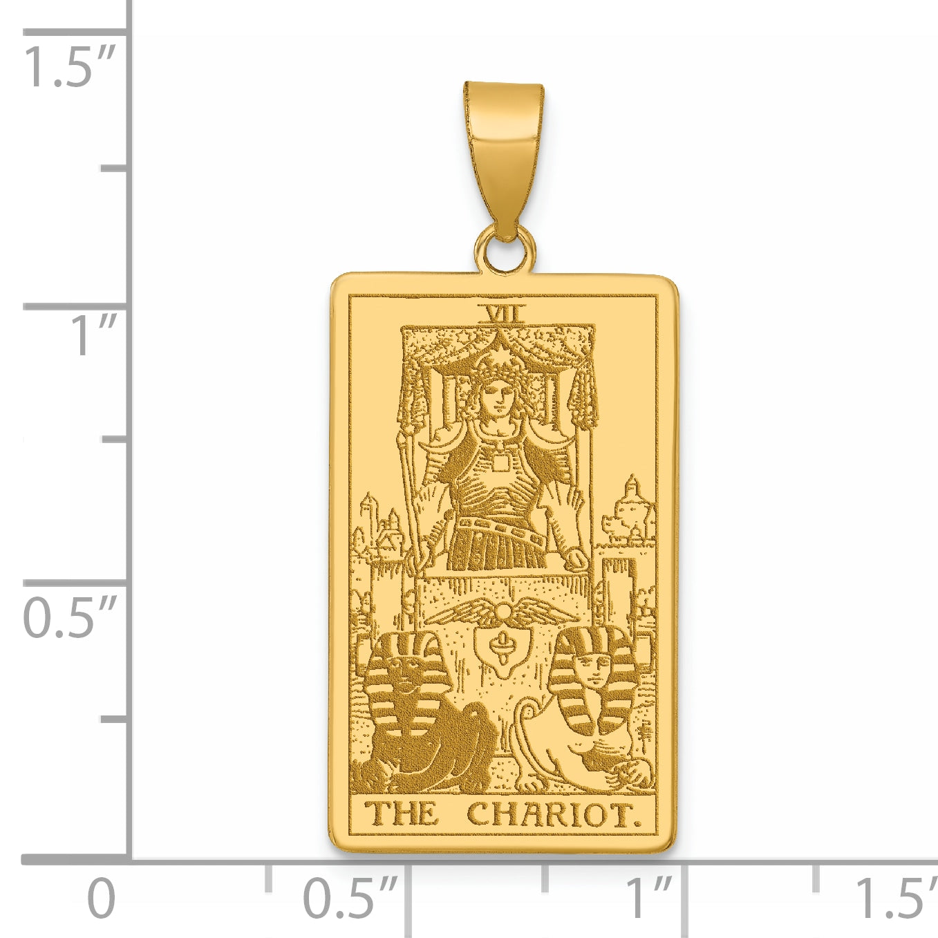 14ky The Chariot Tarot Card Pendant