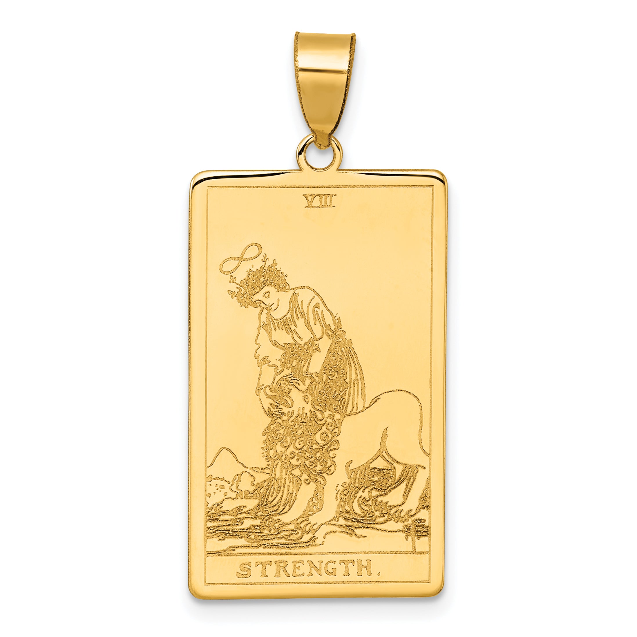 14ky Strength Tarot Card Pendant Main image