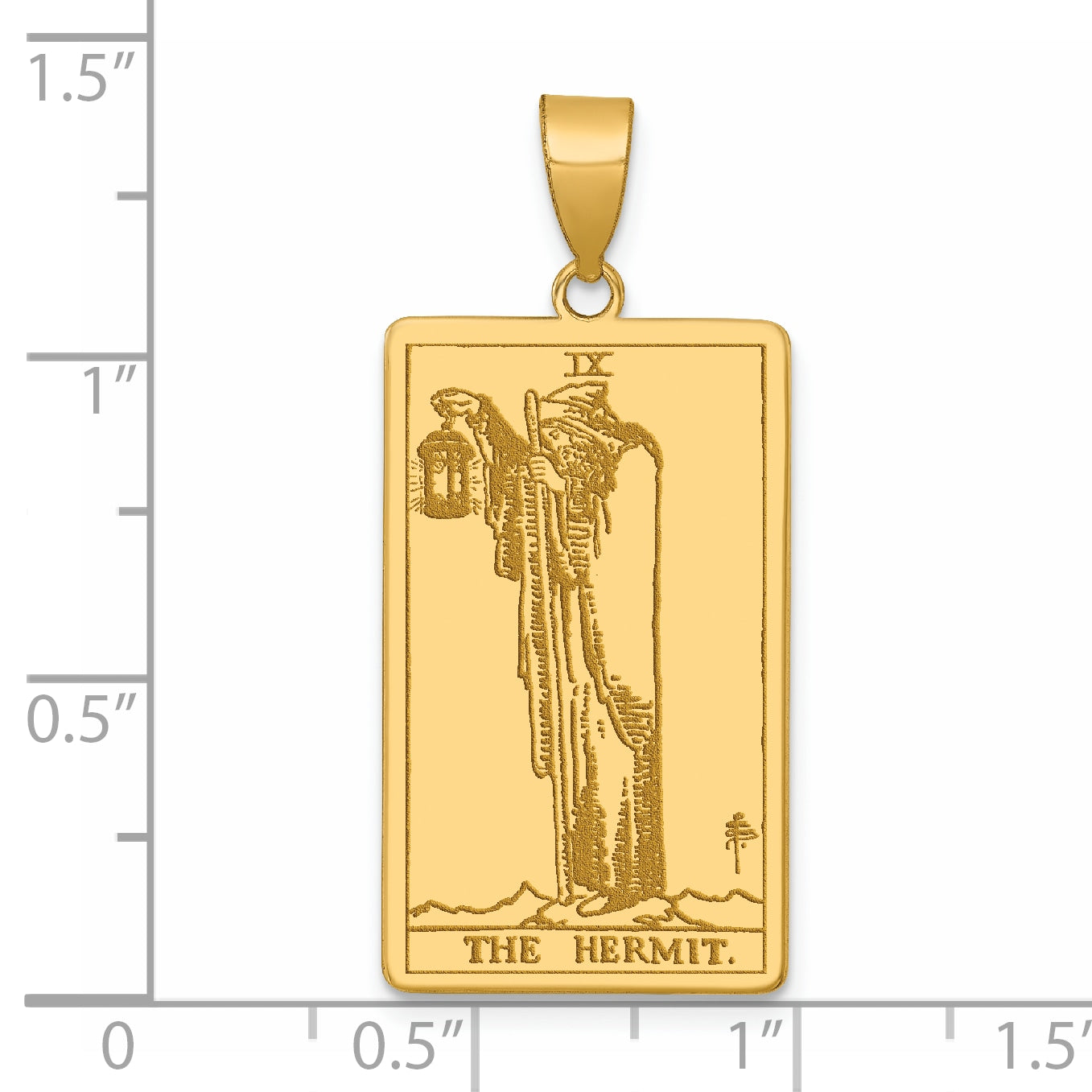 14ky The Hermit Tarot Card Pendant