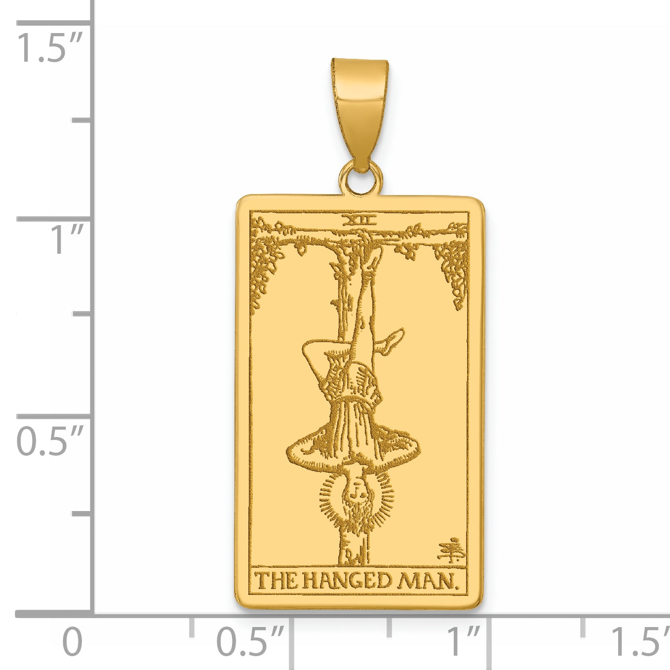 14ky The Hanged Man Tarot Card Pendant