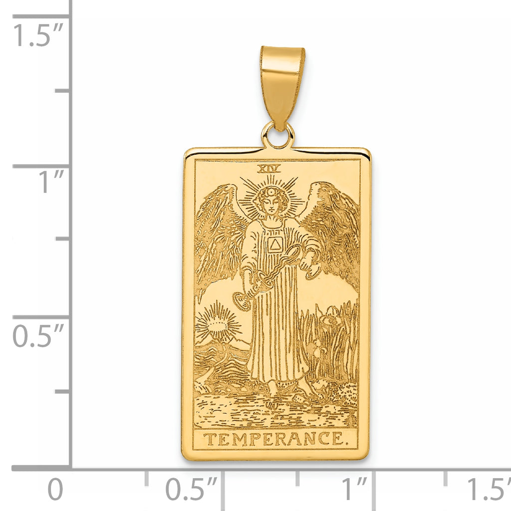 14ky Temperance Tarot Card Pendant