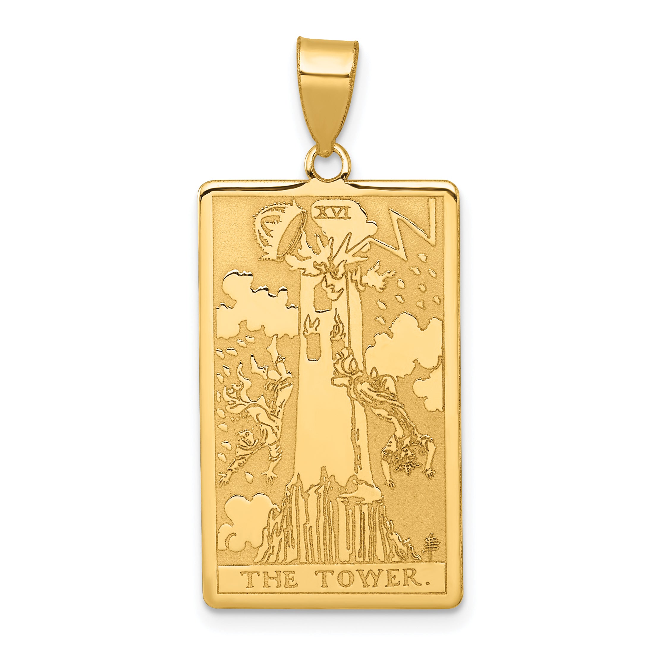 14ky The Tower Tarot Card Pendant Main image