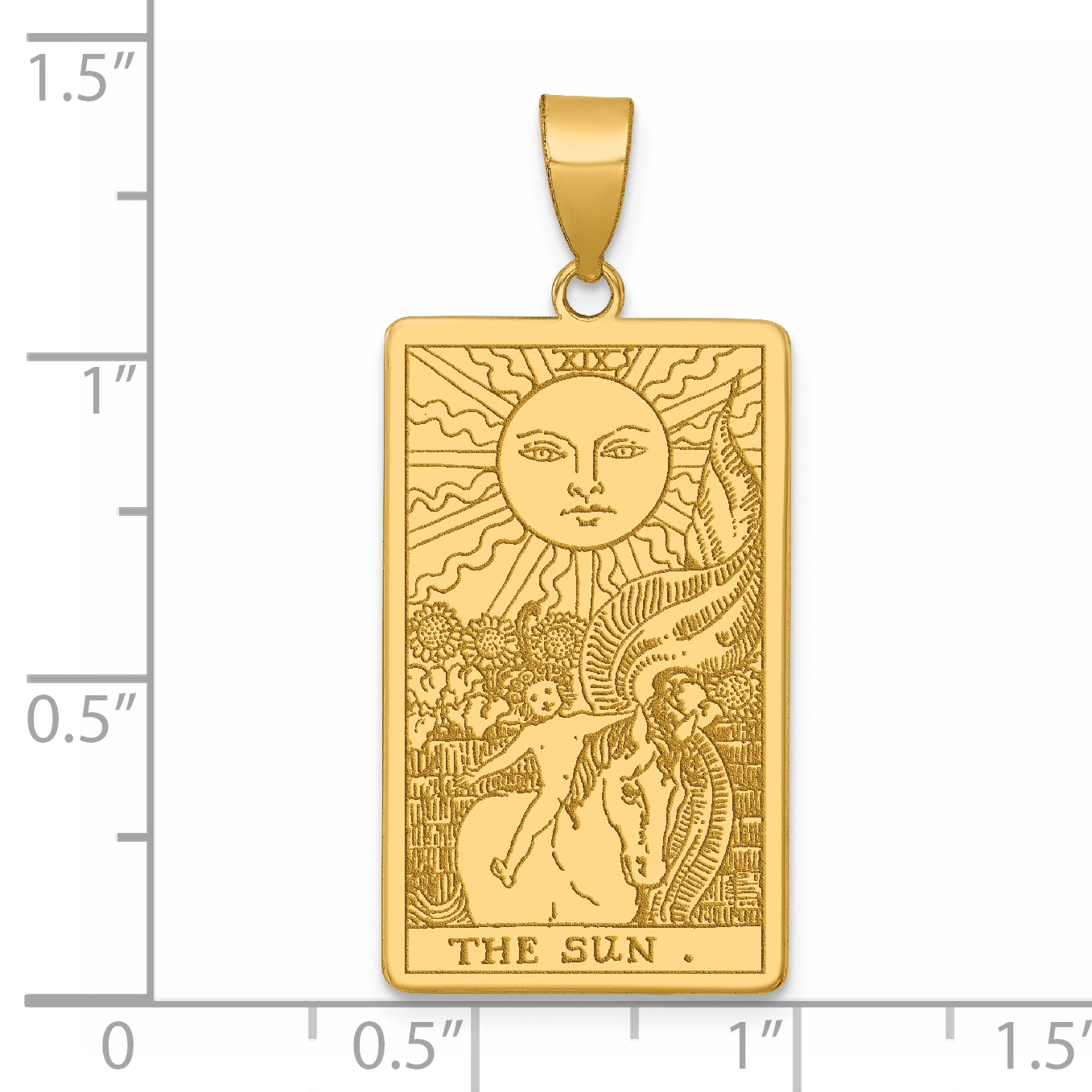 14ky The Sun Tarot Card Pendant