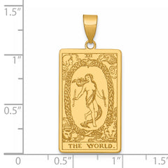 14ky The World Tarot Card Pendant