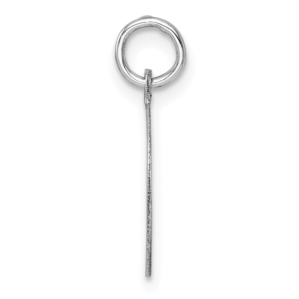 14k White Gold Plain .018 Gauge Circular Engravable Disc Charm