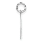 14k White Gold Plain .018 Gauge Circular Engravable Disc Charm