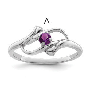 Sterling Silver Rhodium-plated Family Jewelry Mounting (No Stone Included)
