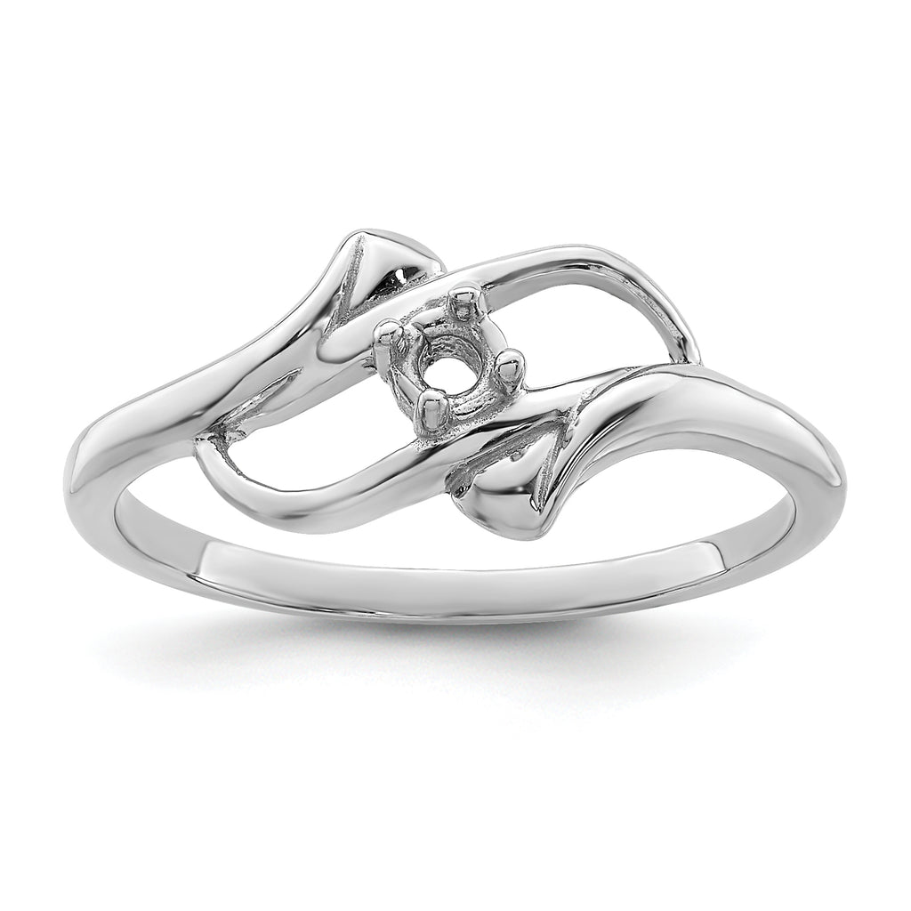 Sterling Silver Rhodium-plated Family Jewelry Mounting (No Stone Included)