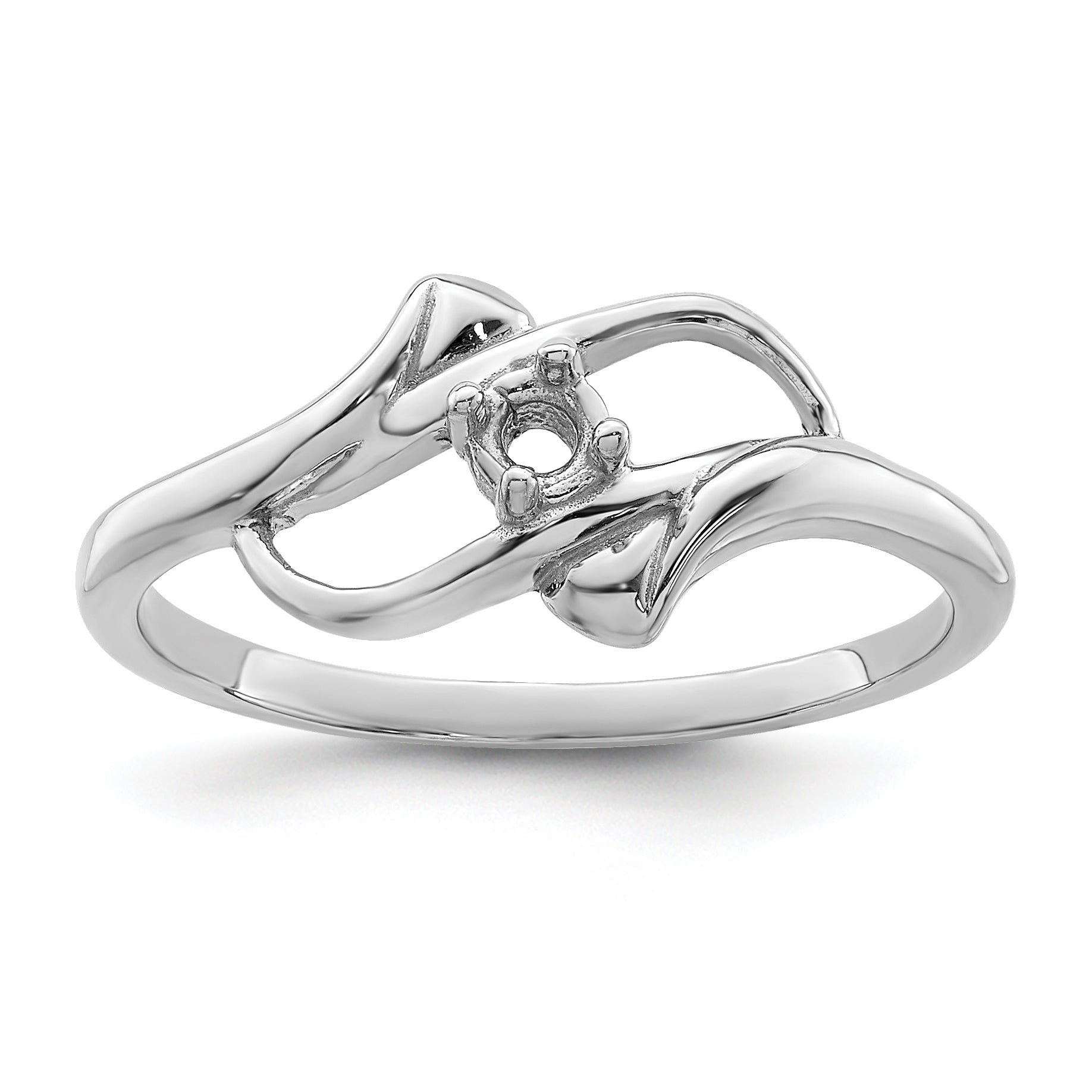 Sterling Silver Rhodium-plated Family Jewelry Mounting (No Stone Included)