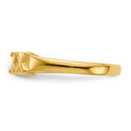14k Polished 3-Stone Mothers Ring Mounting (No Stone Included)