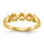 14k Polished 3-Stone Mothers Ring Mounting (No Stone Included)