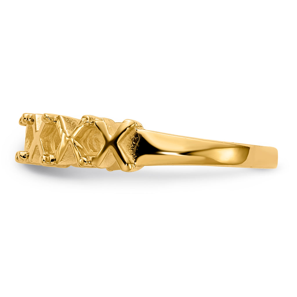 14k Polished 6-Stone Mothers Ring Mounting (No Stone Included)