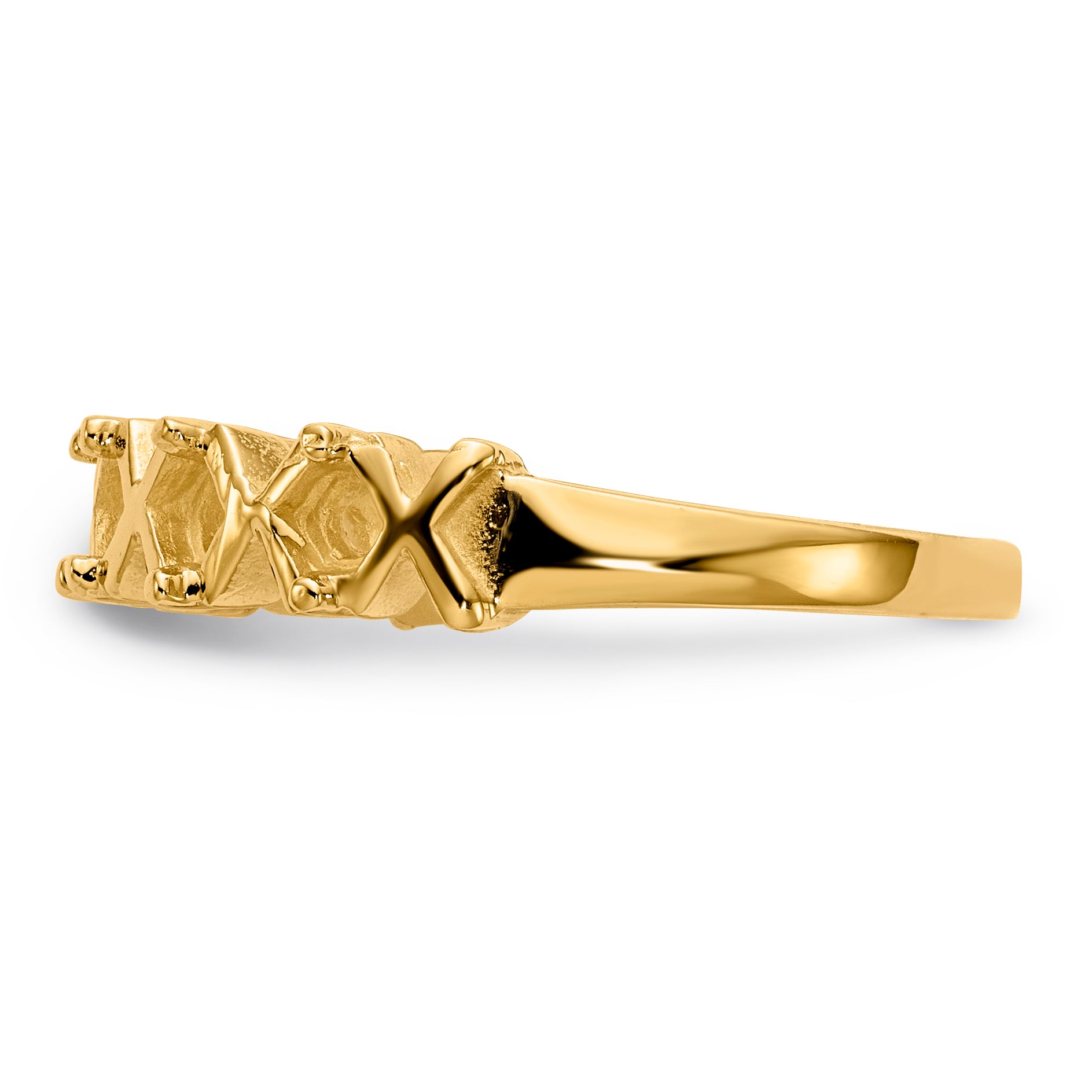 14k Polished 6-Stone Mothers Ring Mounting (No Stone Included)