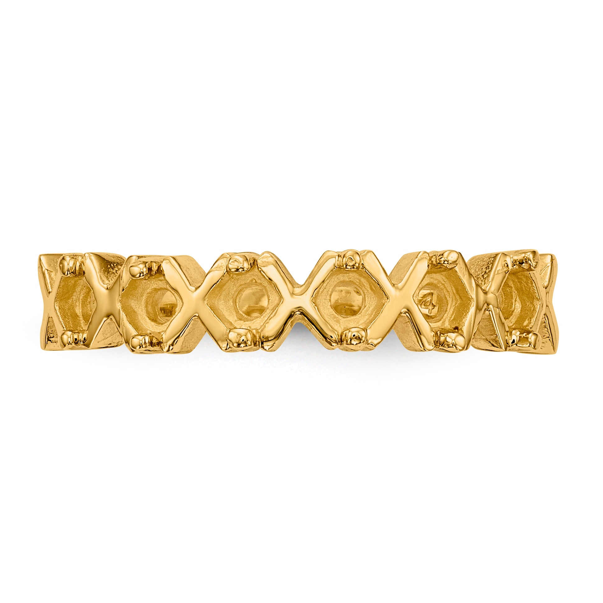 14k Polished 6-Stone Mothers Ring Mounting (No Stone Included)