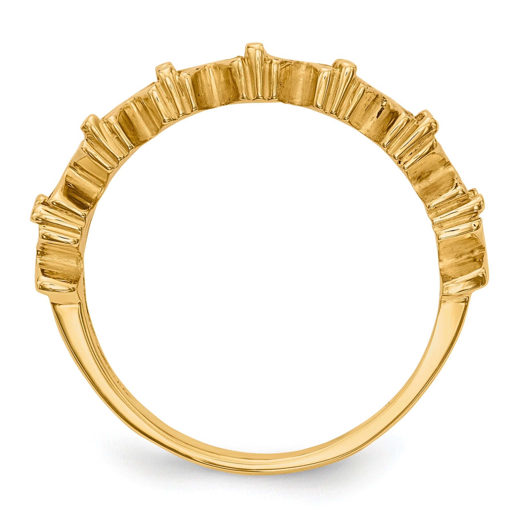 14k Polished 7-Stone Mothers Ring Mounting (No Stone Included)