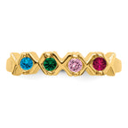 14k Genuine 4 Stone Mother's Ring