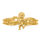 14k Polished 7-Stone Mothers Ring with Angel on Band Mounting (No Stone Included)