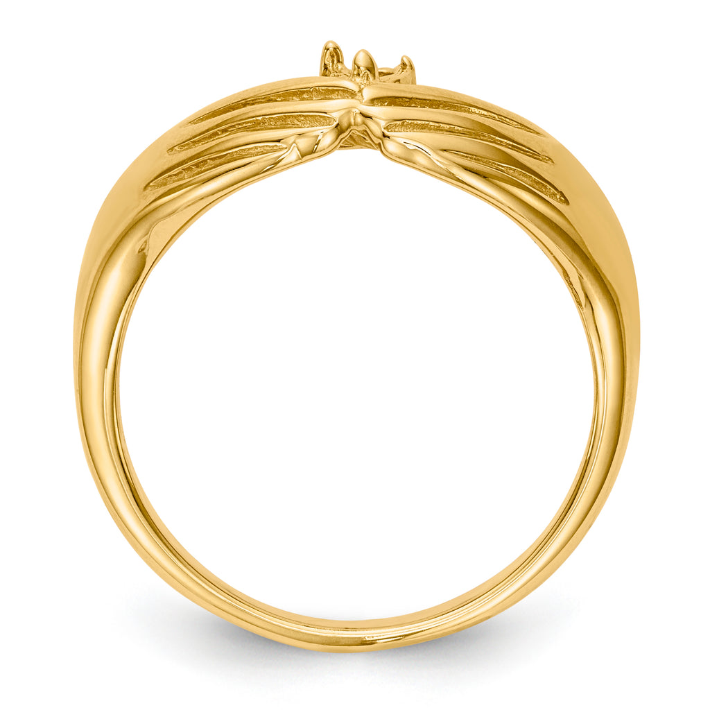 14k 1 Stone Family Ring Mounting (No Stone Included)