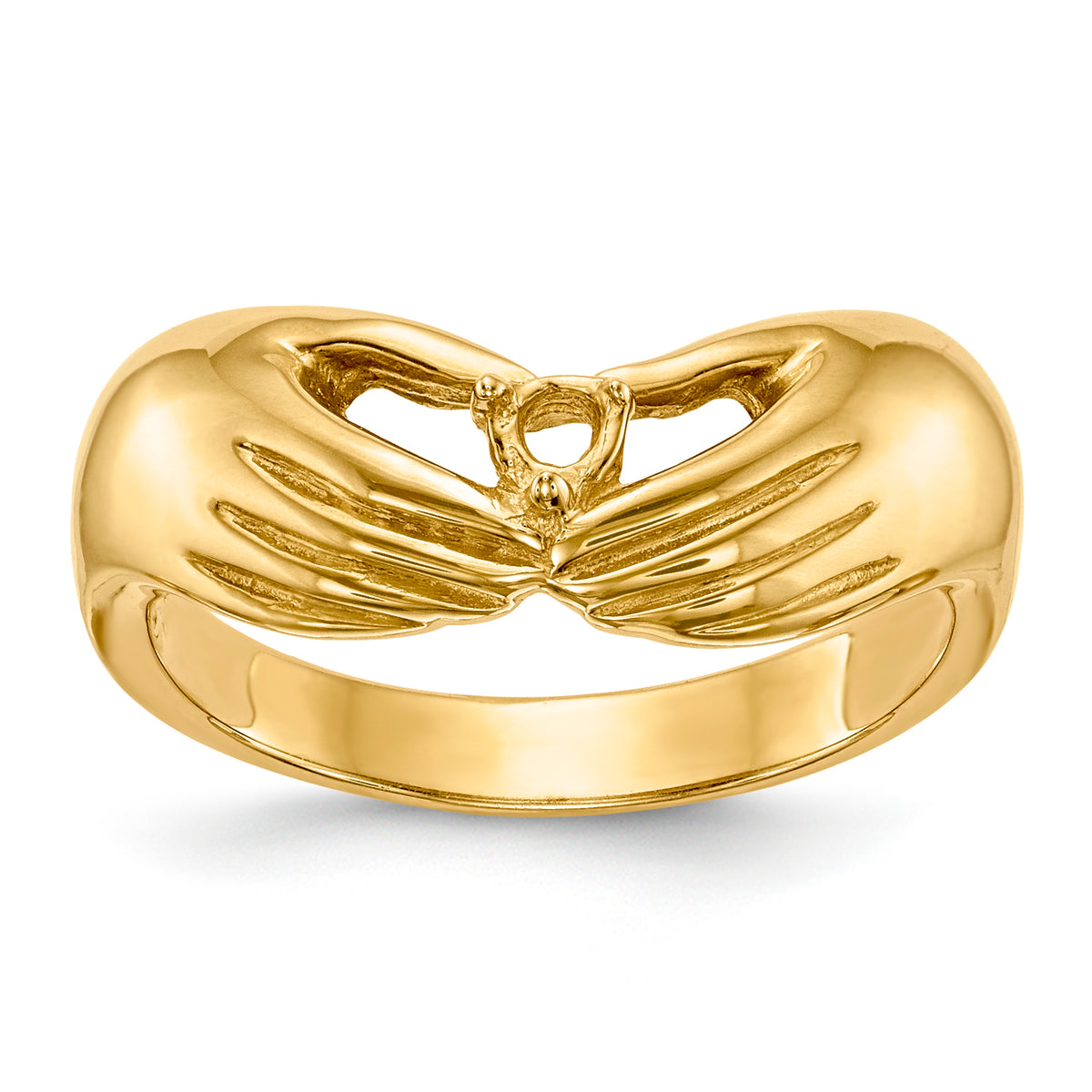 14k 1 Stone Family Ring Mounting (No Stone Included)