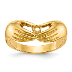 14k 1 Stone Family Ring Mounting (No Stone Included)
