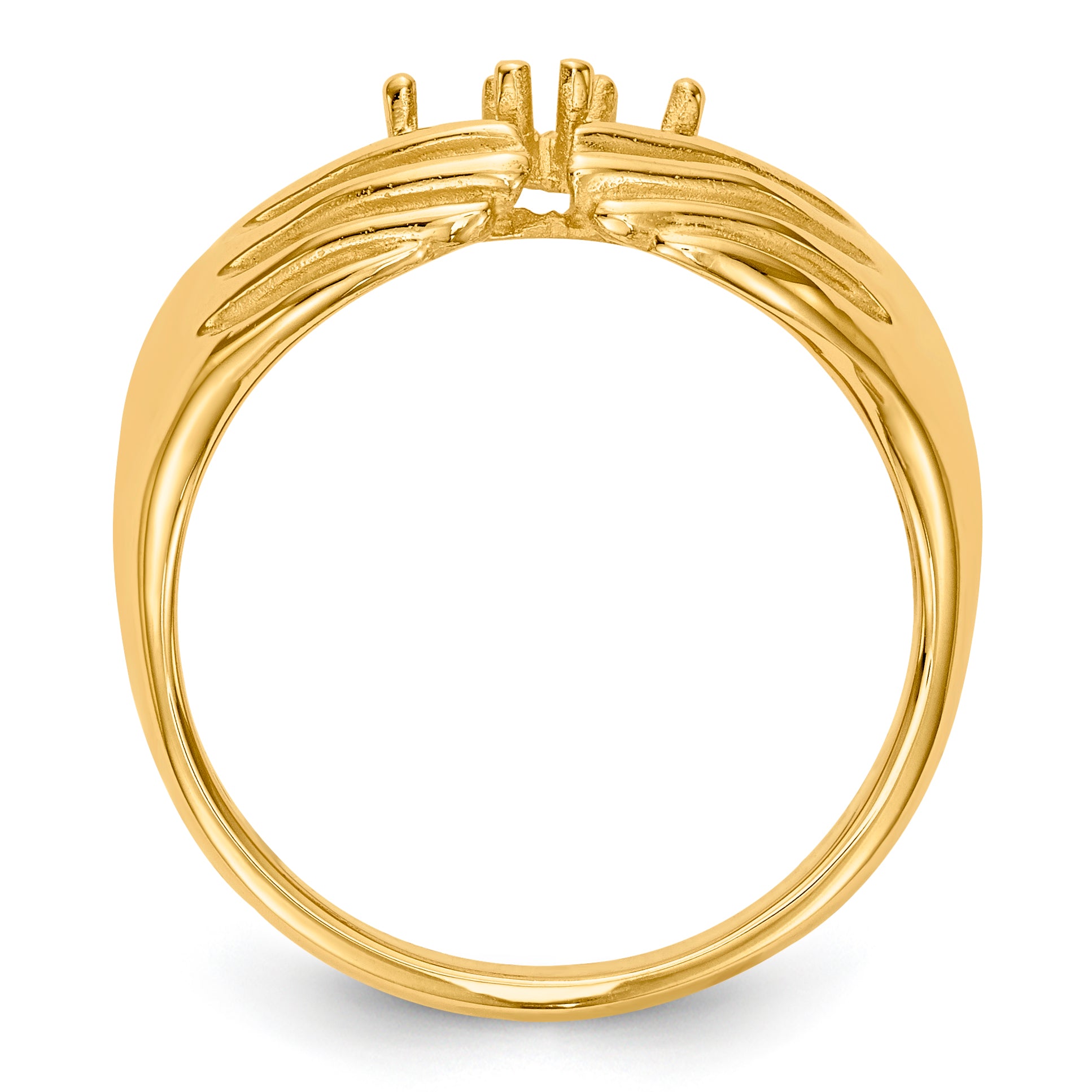 14k 2 Stone Family Ring Mounting (No Stone Included)