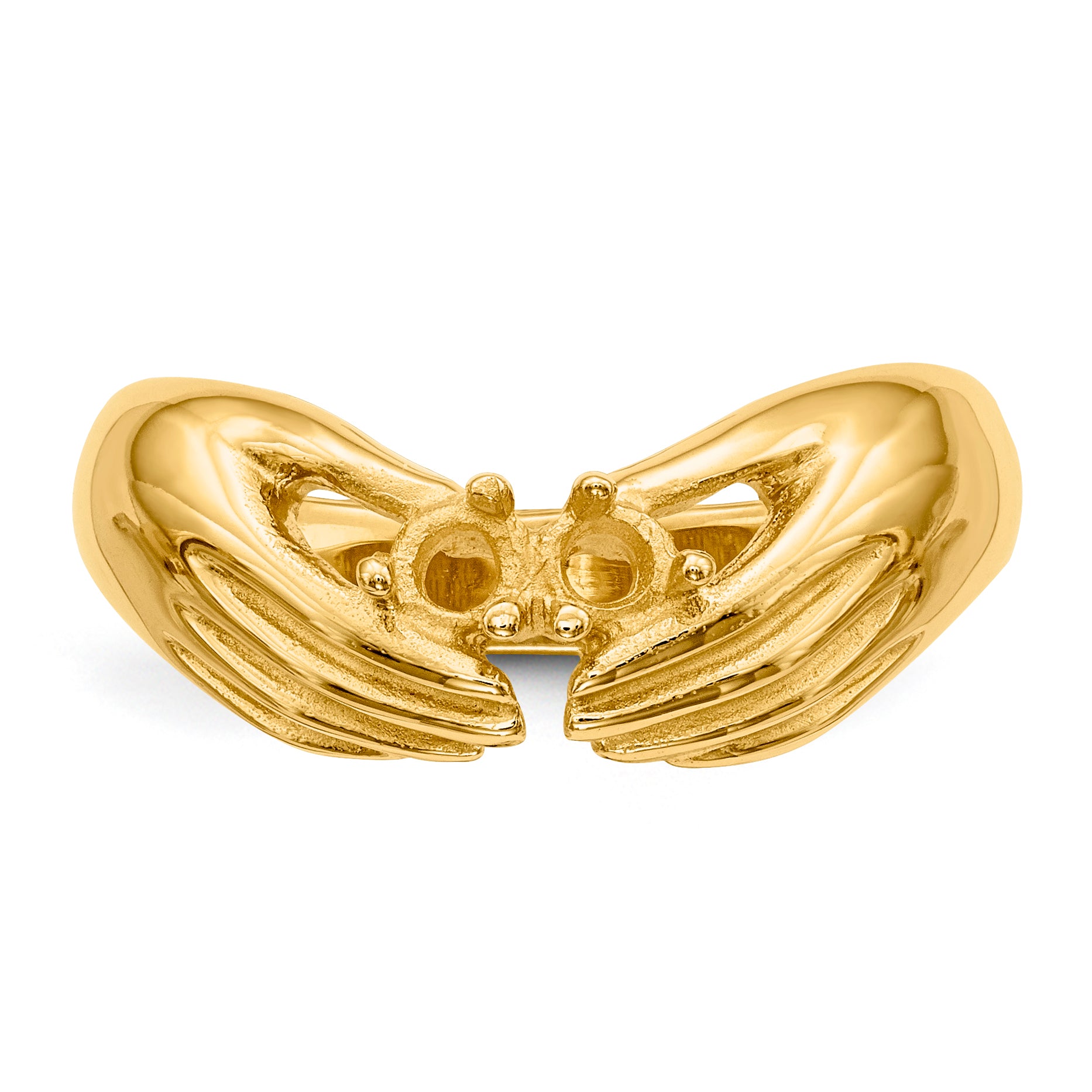 14k 2 Stone Family Ring Mounting (No Stone Included)