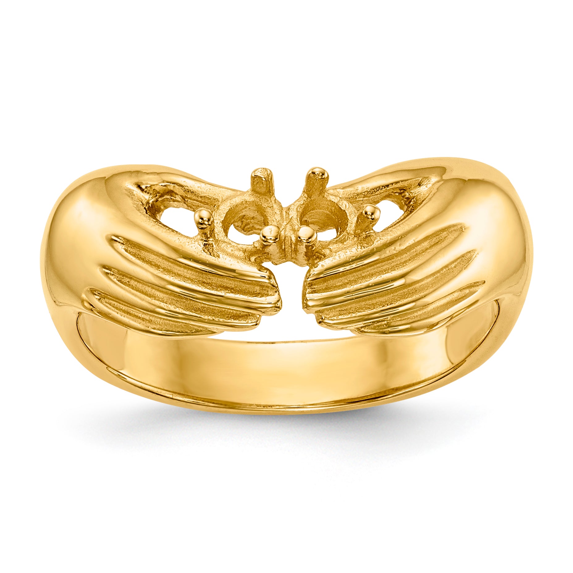 14k 2 Stone Family Ring Mounting (No Stone Included) Main image
