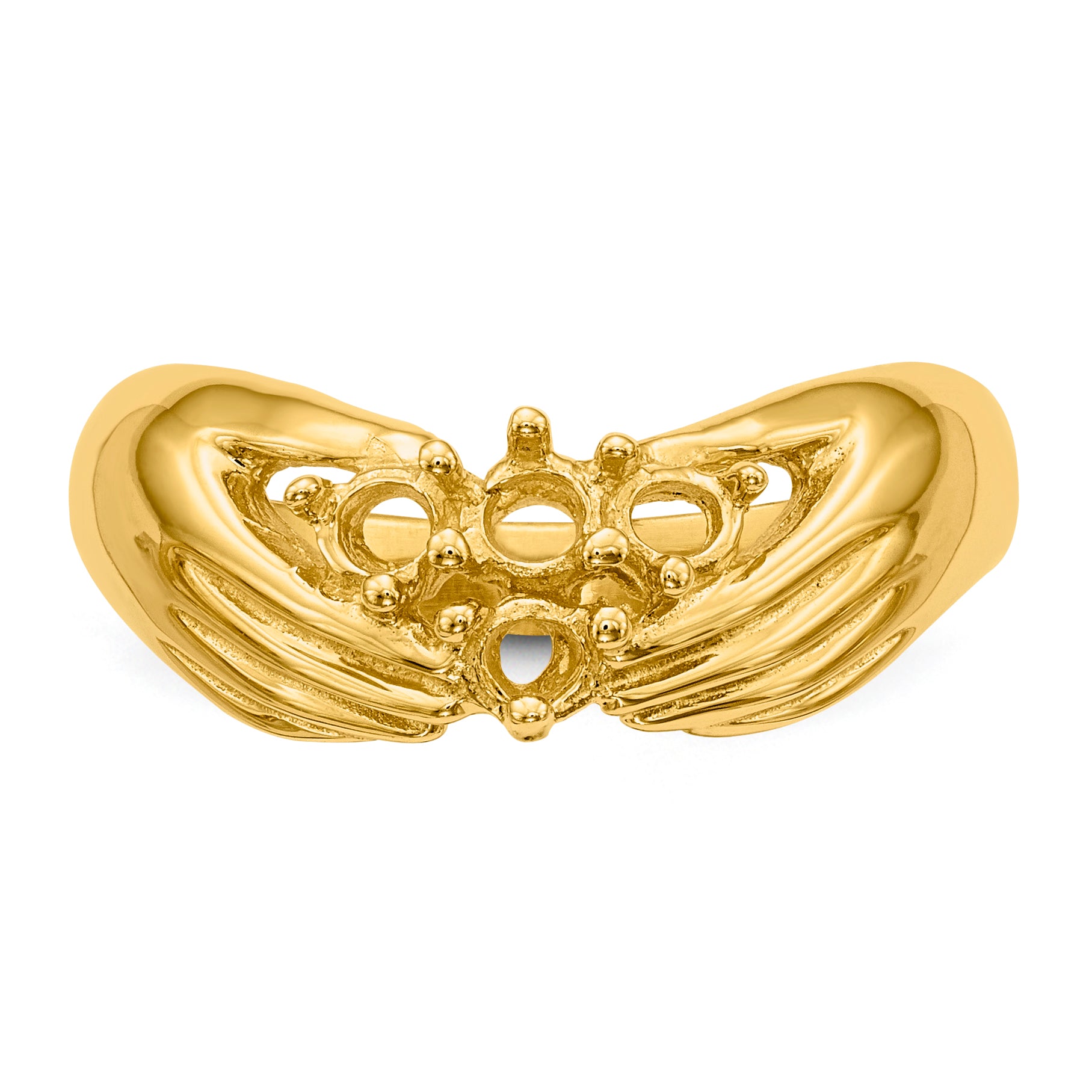 14k 4 Stone Family Ring Mounting (No Stone Included)