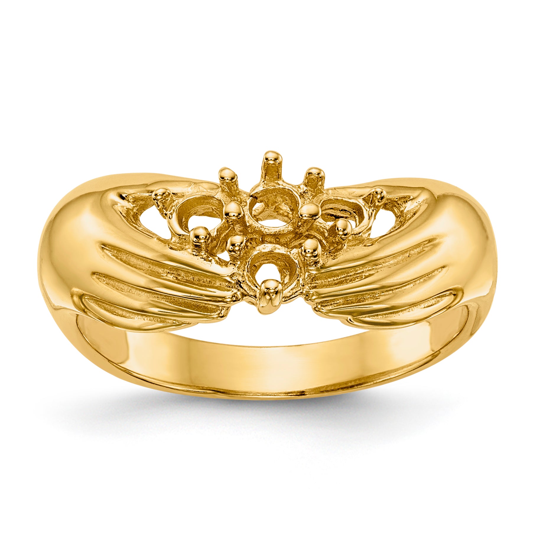 14k 4 Stone Family Ring Mounting (No Stone Included)
